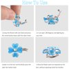 10 Pcs Small Flower Hair Clips with Rhinestone Mini Clover Cute Hair Pins Wedding Bridal Hair Accessories Decorative for Fine Hair Barrettes for Girls Women(Blue)