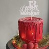 1 PCS 13 Official Teenager Cake Topper Glitter 13th Birthday Cake Pick Decorations for Teen 13th Birthday Party Supplies Silver