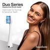 AquaSonic Duo Series Replacement Brush Heads | for Normal & Sensitive Teeth | Compatible with Duo Series & Home Dental Center Toothbrush Handles | NOT Compatible with Duo Series Pro