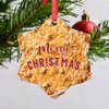 Vegan Truffle Pizza Christmas Tree Ornaments Snack Food Christmas Ornaments 2022 Pizza Hanging Ornaments Holiday Memorial Christmas Keepsake New Year Gifts for Friends, 3 inch