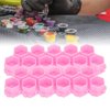 Ink Caps for Tattooing, 200Pcs Tattoo Ink Cups Honeycomb Shape Pigment Holder Cups Permanent Makeup Supplies Tattoo Kits Supplies Plastic Ink Cups Caps Pigment Ink Cups for Tattoo Artist(Pink)
