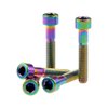 Wanyifa Titanium Ti M6x35mm Bolts Allen Head for Bicycle Headset Screws Pack of 5 (Colorful)