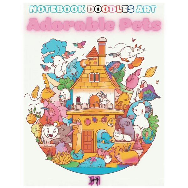 Notebook Doodles Art Adorable Pets: Animal Kingdom Adventures For Children's: A Children's Coloring Journey through the World of Wildlife