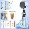 Hydro Jet Shower Head Upgrade High Pressure Turbocharged Shower Head Handheld Turbo Fan Shower Kit with Replacement Hose/Bracket/Cotton Filters and Bath Loofah, 3 Water Panels for Different Experience