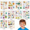 Back to School Temporary Tattoo Stickers Cute School Tattoo Stickers Pencils Book Crayons and Pencil Cases Lovely Deisgn for Kids Body Face Arm Stickers for The First Day Shool 10sheets