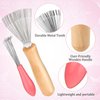 Hairbrush Cleaner Tool Set, 4 PCS Hair Brush Cleaner Rake Comb Cleaning Brush Mini Comb Cleaner Hairstylist Essentials Embedded Tool for Home and Salon Use Removing Hair Dust (4 Style)