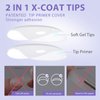 Extra Short Almond Nail Tips - BTArtbox Gel Nail Tips Natural X-COAT Tips with Tip Primer Cover, Pre-shaped Full Matte Oval Gel Press On Nails Clear Soft Fake Nails for Acrylic Nail Extensions Sizes