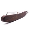 Parker SRDW, Walnut Wood Handle Straight Edge Barber Razor with Stainless Steel Blade Arm for Professionals, 5 Blades included