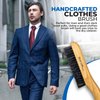 Clothes Brush Garment Brush-USA-Lint Brushes for Clothes, Lint Remover for Clothes 100% Boar Bristle Men's Wool Suit Brush, Suede, Furniture and Upholstery, Hat Brush