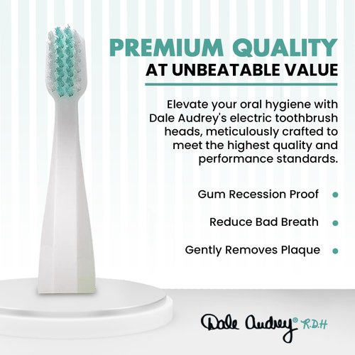 Dale Audrey Ayurvedic Quick Sonic Toothbrush Head Replacement for Adults | DailyClean Toothbrush | (2 Count)