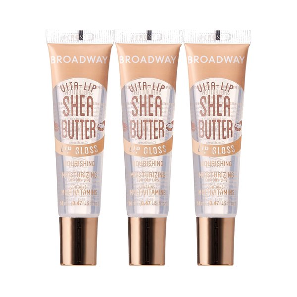 Broadway Vita-Lip Clear Lip Gloss 0.47oz/14ml (3PCS - Shea Butter)