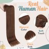 Ve Sunny Human Hair Clip in Extensions Auburn Clip in Hair Extensions Real Human Hair Burgundy Hair Extension Clip ins Dark Auburn Clip on Hair Extensions Human Hair Auburn Short Hair 7Pcs 100g 14in