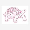 Tortoise Stencil Reusable Sturdy Flexible Transparent 2.25 x 3.5 Inches 10mil Mylar Arts and Crafts Material Scrapbooking for Airbrush Painting Drawing