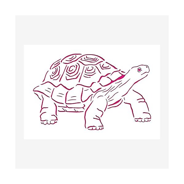 Tortoise Stencil Reusable Sturdy Flexible Transparent 2.25 x 3.5 Inches 10mil Mylar Arts and Crafts Material Scrapbooking for Airbrush Painting Drawing