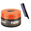 intense Fudge Professional SCULPT SHAPER (Newest 2024-2025 Version - Formerly FUDGE HAIR SHAPER) Medium Hold Texturizing Cream, Semi-Matte Finish (w/ SIeekshop Steel Pin Rat Tail Comb) Hair Paste, Gel, Pomade, Cream (2.64 oz / 75g (PACK OF 1))