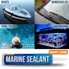 Marine Sealant and Adhesive Waterproof Marine Grade Sealant Caulk High Temp Caulking Water Sealant for Boat Auto and RV Without Silicone - 1 Tube White 10oz