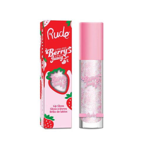 Rude Cosmetics Berry Juicy Lip Gloss - Crystalize for Women - 0.14 oz Lip Gloss