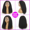 AZW Kinky Straight Wigs for Black Women Human Hair,180 Density13x4 HD Lace Front Wigs Human Hair Glueless Wigs Human Hair Pre Plucked with Baby Hair Bleached Knots Lace Closure Wigs (Black 20 Inch)