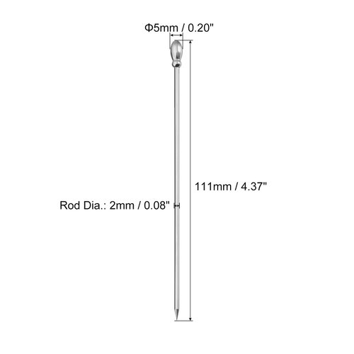 uxcell Stainless Steel Cocktail Picks, 16Pcs 4.3 Inch Metal Cocktail Toothpicks Martini Picks Long Reusable Cocktail Skewers for Drink Appetizer Fruits