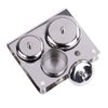 PIAOPIAONIU 3 Pieces Nail Art Equipment Cup Bowls Stainless Steel Acrylic Liquid Powder Cup Stainless Steel Nail Powder Holder Container with Lids for Nail Art Tools