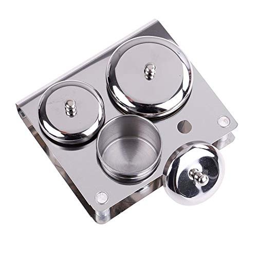 PIAOPIAONIU 3 Pieces Nail Art Equipment Cup Bowls Stainless Steel Acrylic Liquid Powder Cup Stainless Steel Nail Powder Holder Container with Lids for Nail Art Tools