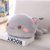 Jensquaify Cat Stuffed Animals, Soft Cat Plush Pillow Kawaii Kitten Stuffed Animal Toy Gifts for Kids (Grey Round Eyes, 13.7")