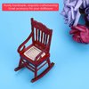 1 Pieces Doll House Wooden Chairs 1:12 Christmas Dollhouse Model Chairs Mini Dollhouse Wooden Rocking Chairs for Dollhouse Accessories Furniture Decoration