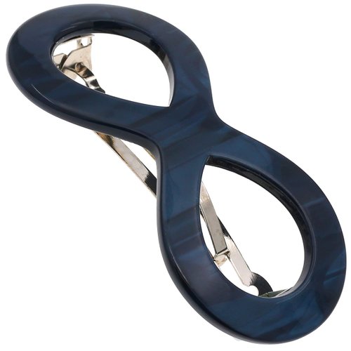 Camila Paris CP3275 French Hair Barrette Clip for Girls, Handmade, Blue, Strong Hold Grip Hair Clips for Women, No Slip and Durable Styling Girls Hair Accessories, Made in France