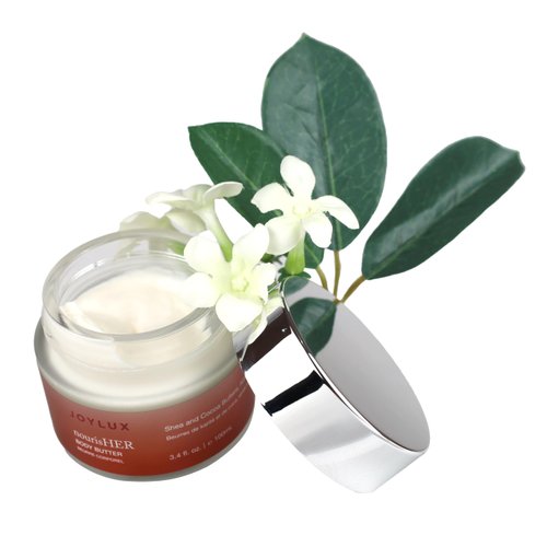 Joylux nourisHER Body Butter for Dry to Very Dry Skin with Shea Butter, Cocoa Butter, Aloe Vera & Squalane, Creamy, Clean Moisturizer for Intense Hydration 3.4 oz