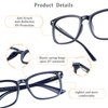 LifeArt Blue Light Blocking Glasses, Anti Eyestrain, Computer Reading Glasses, Gaming Glasses, TV Glasses for Women Men, Anti Glare (Navy, 3.00 Magnification)