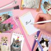 139PCS Cat Party Favors - 12 Cat Stickers 12 Slap Bracelets 12 Cat Ears Headband 12 Cat Animal Mini Notepad 12 Cat Face Pen 12 Cat Keychain 12 Cat Favor Bag 42 cat stickers for Cat Party Supplies
