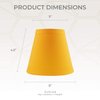 Royal Designs CS-1003-5YEL-6 Clip On Empire Chandelier Lamp Shade, 3" x 5" x 4.5", Yellow, Set of 6