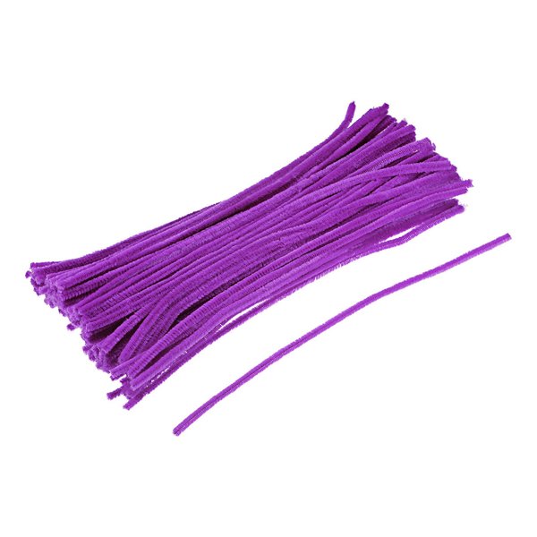 MECCANIXITY Pipe Cleaners Chenille Stems 30cm/12 Inch for DIY Art Creative Crafts Decorations, Purple Pack of 200