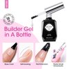 Gellen Builder Nail Gel with Gel Top Coat Base Coat - 3Pcs 18ml Top Coat Gel Nail Polish Set, Soak Off Hard Builder Gel in A Bottle for Nail Extension Strengthen Manicure Salon at Home