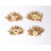 Natural dried flowers ivory hair comb, ivory cream dried flowers rustic hair piece (ivory)