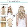 DOORES Human Hair Extensions Clip in Human Hair Platinum Blonde 22 Inch 120g 7pcs Clip in Hair Extensions Straight Natural Hair Extensions Thick Clip in Remy Extensions
