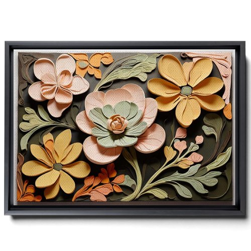 Abstract Botanical Art Boho Earth Tone Burnt Orange Sage Green Peach Art Organic Minimalist Botanical Print Canvas Prints, Decor