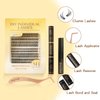 Mayhug Lash Extensions Kit Individual Lashes Cluster Lashes Wispy Natural 280pcs DIY Eyelash Extension Kit Cluster Lashes D Curl 8-15Mix Individual Extension Clusters at Home (30D+40D Kit)