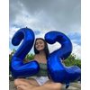 Metallic Blue Number 5 Balloon 40 Inch, 5 Balloon Number, 5th Birthday Decorations, Navy Blue Party Supplies for Boys Girls