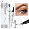 3D Waterproof Microblading Eyebrow Pen,Micro 4 Tip Brow Pen,Long-lasting Natural Eyebrow Magic Pen, Waterproof&Smudge-proof Creates Natural Looking Brows (Dark brown)
