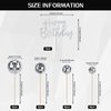 JOERSH 23pcs Disco Ball Cupcake Toppers Happy Birthday Cake Topper - 1970s Disco Ball Cake Picks Disco Theme Cake Decorations for Disco Theme Party 70s Disco Party Favor