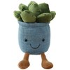 FAVOSTA Cute Succulents Plush Toy, 9.8'' Potted Plant Stuffed Plush, Soft Fluffy Succulents Throw Pillow, Plush Toy for Kids Girls (Blue - succulent, 25cm/9.8inch)
