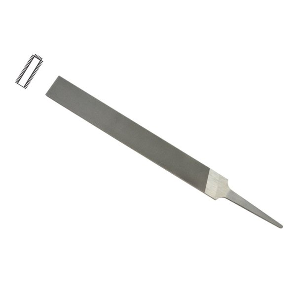 Grobet Hand File, Flat Hand File, Cut 4, 6 Inches | FIL-040.30