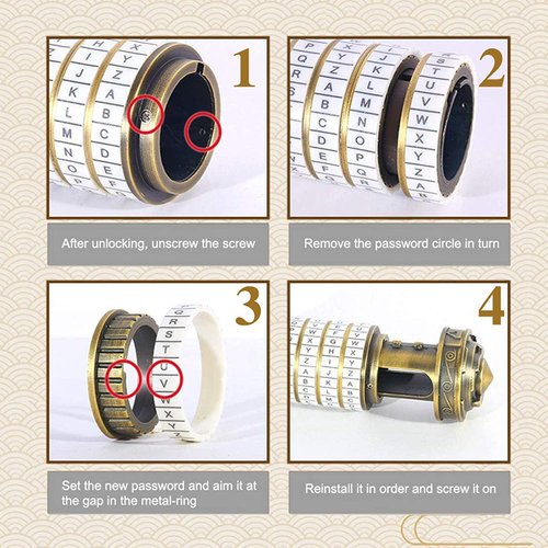 WHRMQ The Mini Da Vinci Code Cryptex Lock,Revomaze,Toy Interesting Gifts for Her or Him to All Festivals Occasions Such as Birthday or The Other Annversary.