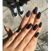 Black Press On Nails - Aegenacess Press On Nails Coffin, Matte Fake Nails with Glue Sticker, Press On Nails Long, Solid Color Stick On Nails in 12 Sizes, 24PCS Glue On Nails, Black Velvet