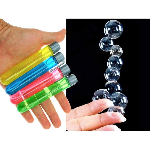 JA-RU Grab a Bubble - Touchable Mini Bubbles Wand Toy (6 Pack Assorted Color) | Small Bubble Wands for Kids | Summer Celebration Kid Toys | Party Favors Birthday Gift Goodie in Bulk.1524-6