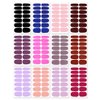 Nail Polish Strips, DANNEASY 24 Sheets Self Adhesive Nail Wraps Solid Color Nail Sticker Polish Manicure Kit with 1pc Nail File + Wood Cuticle Stick
