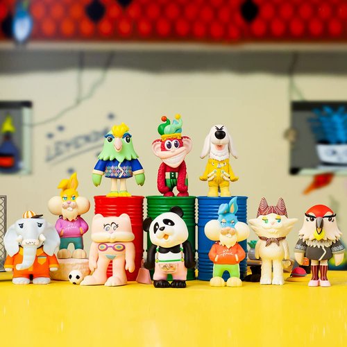 POP MART CoolrainLABO Oh Face Series 3PC Exclusive Action Figure Box Toy Bulk Box Popular Collectible Art Toy Cute Figure Creative Gift, for Christmas Birthday Party Holiday