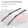 MAMIKO 17"+17" Premium All-Season Windshield Wiper Blades OEM Replacement for Ford Bronco (not Sport model) 2024-2021 (Set of 2)