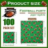 100 Sheets Football Soccer Napkins Neon Napkins 9.8 x 9.8 Inches Disposable Paper Napkins Football Soccer Neon glow Birthday Party Supplies (Football)